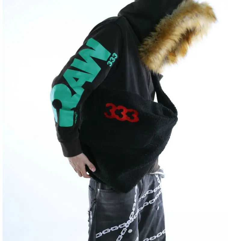 Women Fluffy Backpack Large Capcity Female Purple Y2k Sling Bag Men Casual Design Big Waist Bags 2024 Fashion Travel Backpacks