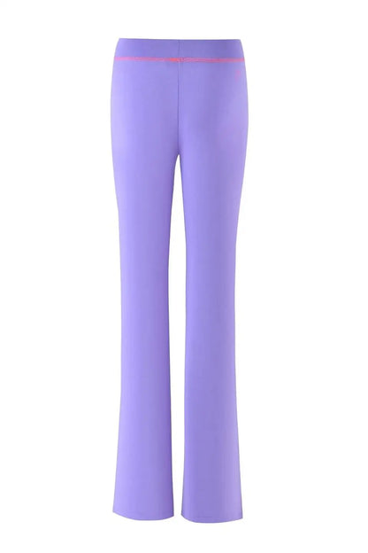 Gia zip-up cap long sleeve high spring top & low waist micro flared pants