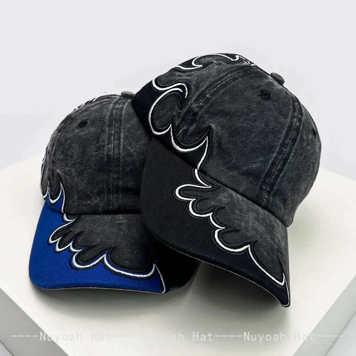 New Men Women American Street Embroidered Flame Baseball Hats Sunshade Hip Hop Versatile Personal Peaked Caps Street Fashion ins