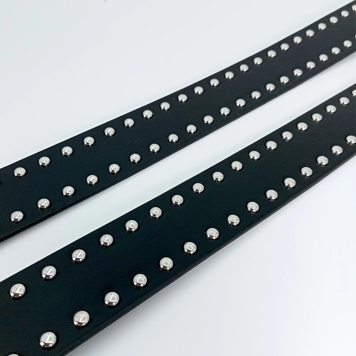 Unisex Jeans Belt sword red heart Goth Y2k Fashion Belts For Women High Quality Luxury Brand Rivet Punk Accessory Men Waistband