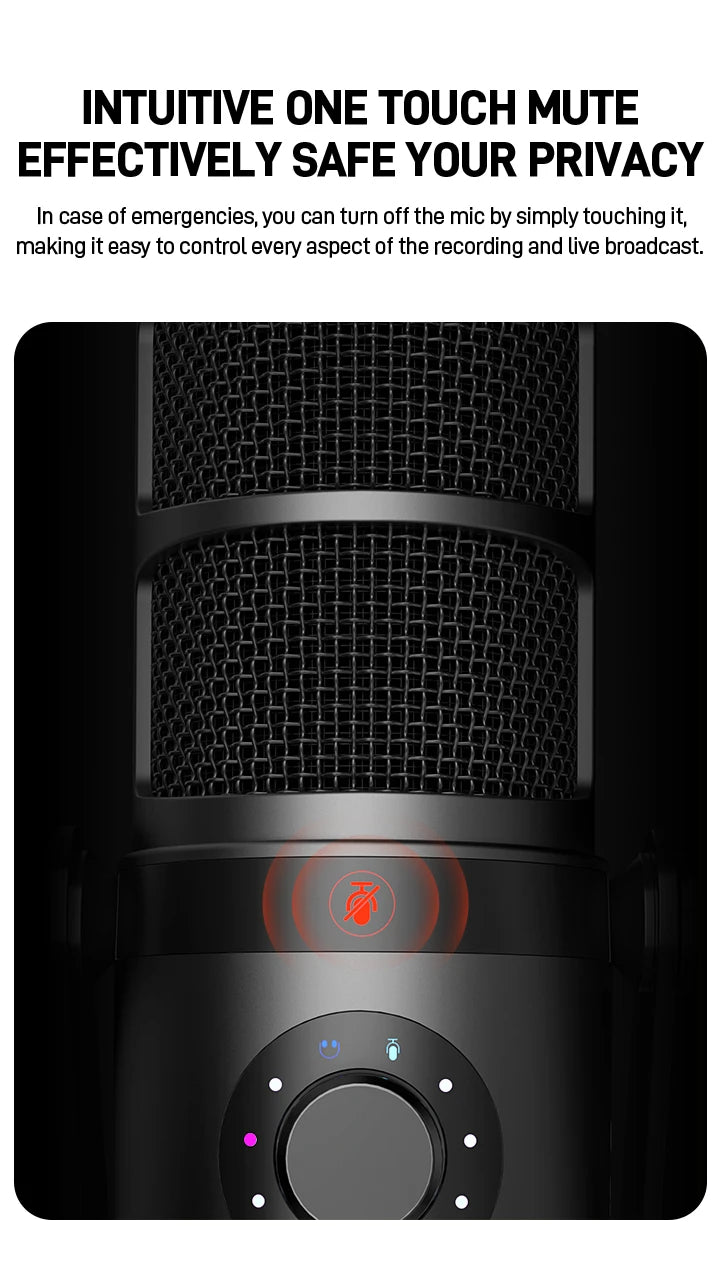 maono PD400X USB/XLR Dynamic Microphone All Metal With One-Touch Mute Headphone Jack And Volume Control For Podcasting Streaming