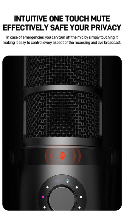 maono PD400X USB/XLR Dynamic Microphone All Metal With One-Touch Mute Headphone Jack And Volume Control For Podcasting Streaming