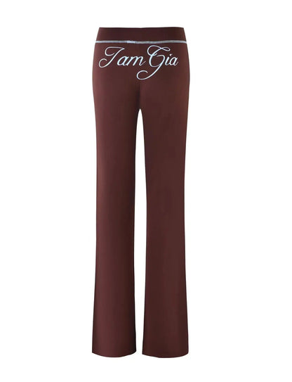 Gia zip-up cap long sleeve high spring top & low waist micro flared pants