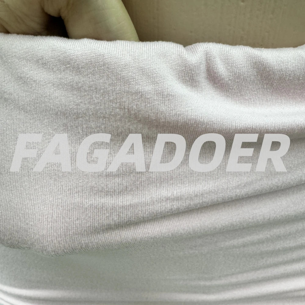 FAGADOER Casual 2 Pieces Set for Woman Long Sleeve Round Neck T-Shirt and High Waist Pants Matching Tracksuits Female Sportswear