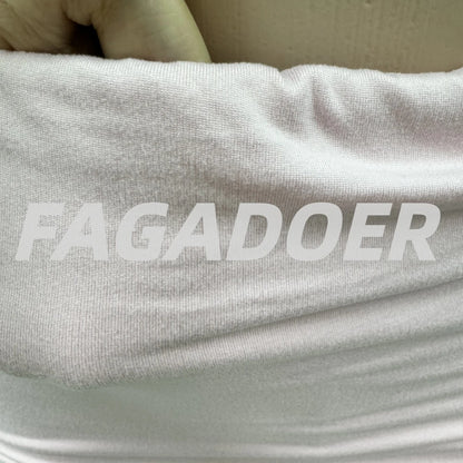 FAGADOER Casual 2 Pieces Set for Woman Long Sleeve Round Neck T-Shirt and High Waist Pants Matching Tracksuits Female Sportswear