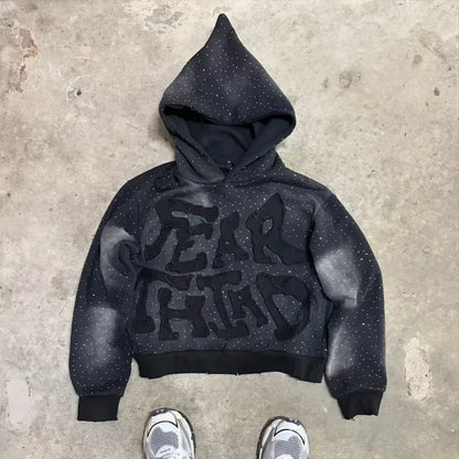 Eyehategarment Street Fashion Hoodie Harajuku Fashion Leopard Print Loose Hoodie Men Women Loose Casual Hoodie Jacket Streetwear