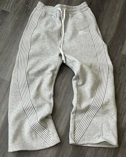 Casual Grey Embroidered Trousers Y2k Running Lace Chandelier Trousers Functional Tactics Camouflage for Men and Women