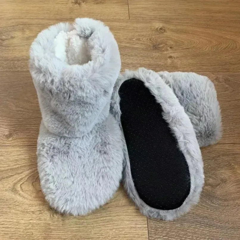 Winter Slipper Women Home Fuzzy Fur Men Male Warm Plush Indoor Flat Female Room Fluffy House Floor Wool Fleece Shoes Boots Hairy