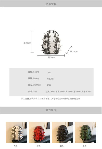 Fashion Hedgehog Shape PU Backpacks Large Capacity Backpacks 2026 High Quality  New Style Unique Design Personality School Bags