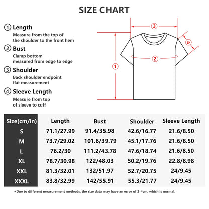 Custom T Shirt for Men Front Back Print Make Your Design Logo Text Gift Tshirt 100% Cotton Made in US