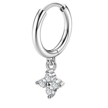 Bobisty 1pc Earrings for Sensitive Ears Surgical Stainless Steel Earrings for Women Dainty Flat Back Earring Stud Hoop Cartilage