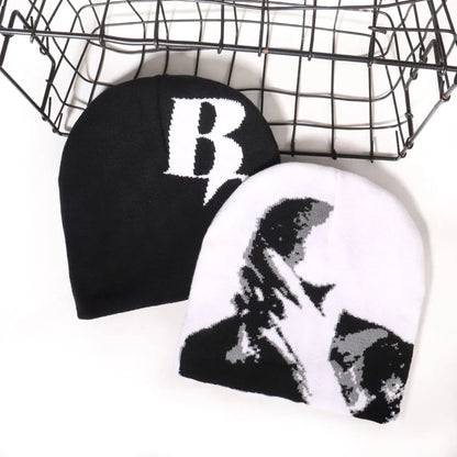 2025 Fashion Hat Knitting Beanies Goth Caps Men Women Y2k Winter Pop Harajuku Vintage Warm Hip Hop Unisex