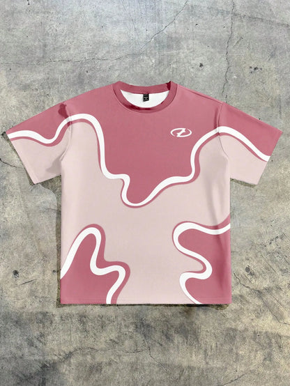 The 2025 summer new men's T-shirt is a casual fashionable soft and breathable 3D printed design for street and outdoor wear