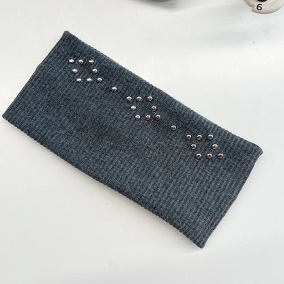 Punk Girl Hollowed Out Eyelets Wide Elastic Headband Stretchy Metal Rock Steampunk for Sports Headbands Hair Accessories