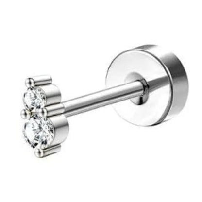 Bobisty 1pc Earrings for Sensitive Ears Surgical Stainless Steel Earrings for Women Dainty Flat Back Earring Stud Hoop Cartilage