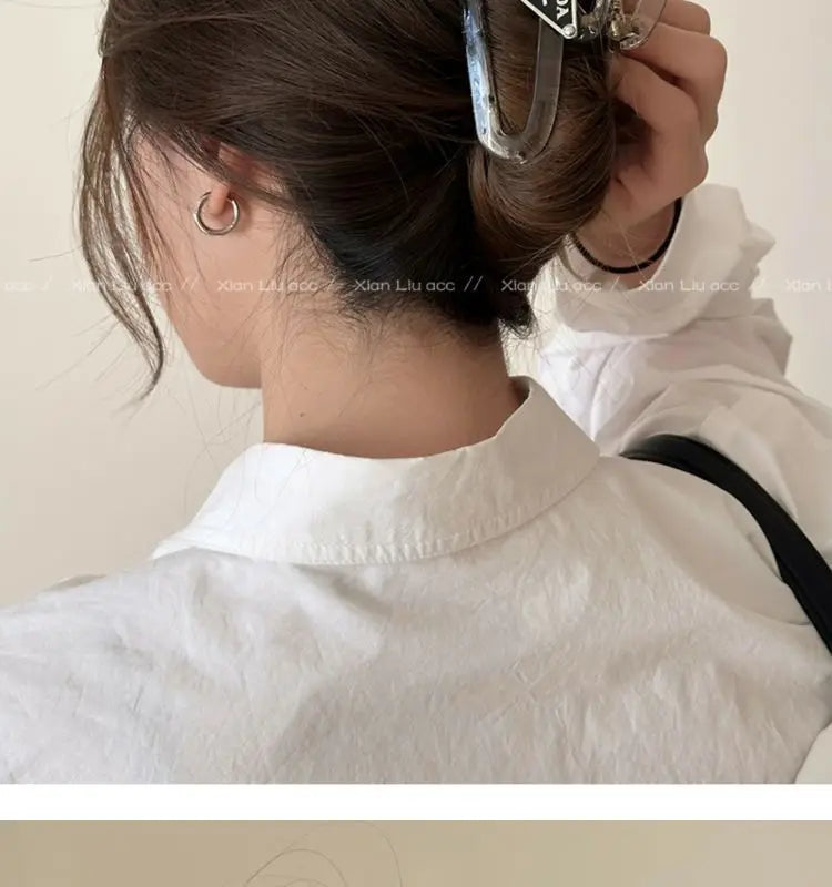 1/2pcs jelly colored injection molded clip, suitable for women's new high-end style, large board hair clip, shark clip hair clip