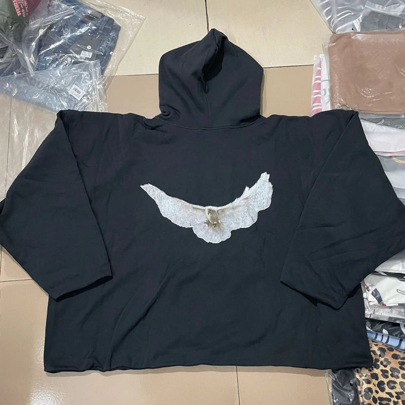 Kanye West Hoodie Men Women 1:1 High Quality Dove Print Season 6 Oversized Hooded