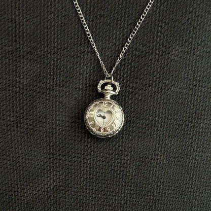 Original Hollow Heart Pocket Watch Chain keychain Design Steampunk Clock Vintage Necklace Pendant Jewelry Watch Men Women Gift