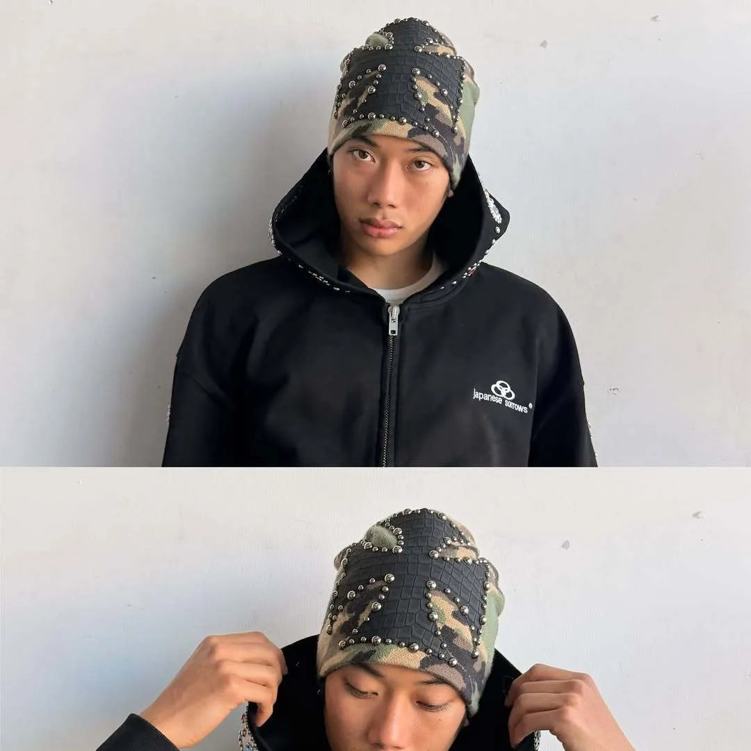 Fashion Street High Street Autumn Winter New Personalized Design Trendy Dome Knitted Hat European and American