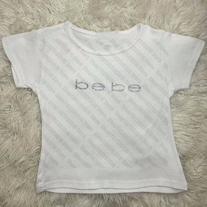 2000s Clothes Y2k Top Top for Women Baby Tees Tops Rhinestone T Shirts Women's T-shirts Female Clothing Kpop Gothic Kawaii Goth
