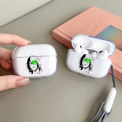 Anime Ulquiorra Cifer Transparent TPU Case for Airpods  Pro 2 1 3 Soft Silicone Cover Air Pods4 1/2/3Earphone Cover