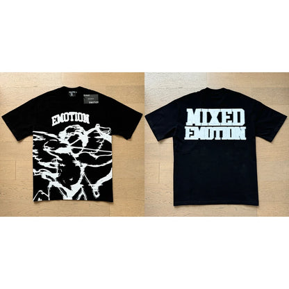 Fashion Brand MIXED EMOTION T-shirts Men Women Couple Streetwear Angel Print Summer Top Tee Round Neck Short Sleeve