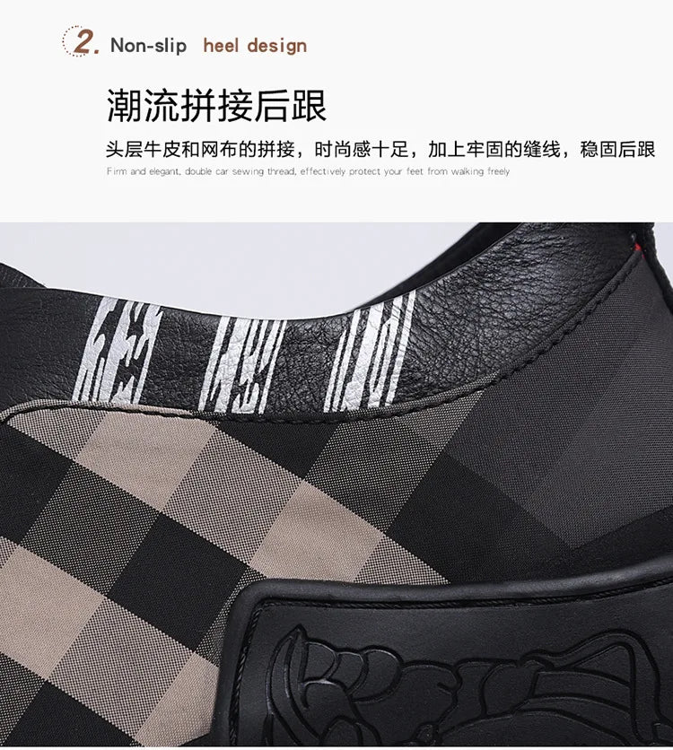 Men's High Quality Genuine Leather Loafers Handmade Men Shoes Moccasins Walking Men Flats Casual Male Work Shoes Homme Zapatos