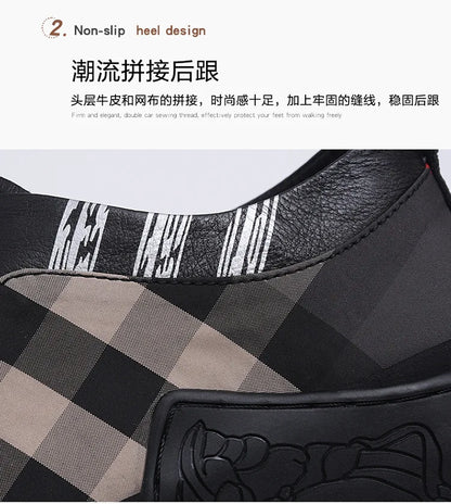 Men's High Quality Genuine Leather Loafers Handmade Men Shoes Moccasins Walking Men Flats Casual Male Work Shoes Homme Zapatos