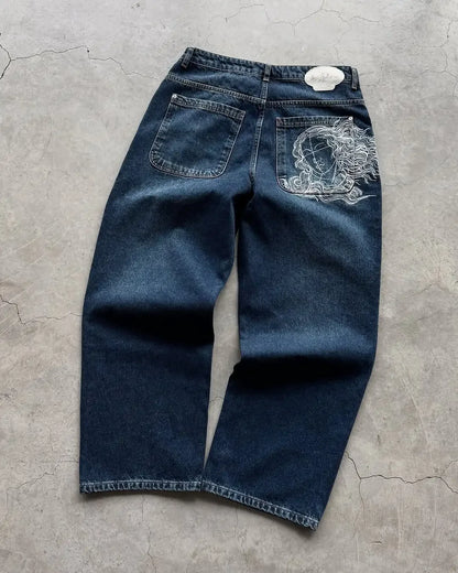 Mens Jeans Sakura Embroidery Slim Straight Light Wash Stretch Cotton Casual Streetwear Daily Wear Multiple Sizes Pants Skinny