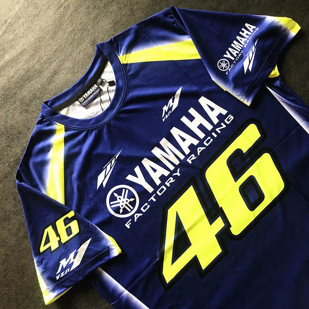 2026 YAMAHA 46 Motorcycle Racing Short Sleeved Tee Men Women Fashionable Casual Oversized Breathable Quick Drying Sports Shirt