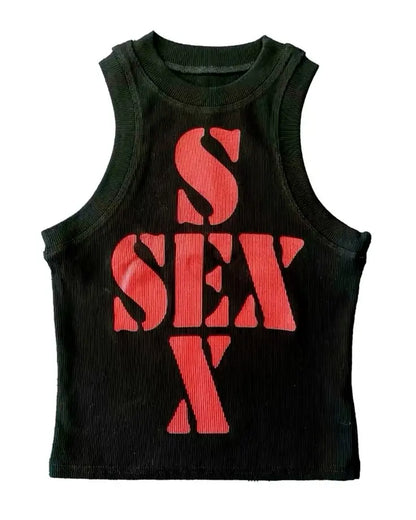2000s Harajuku Punk Aesthetic Emo Tanks & Camis Y2K Streetwear Gothic Clothes Harajuku Punk Graphic Print Crop Top Vest Corsets