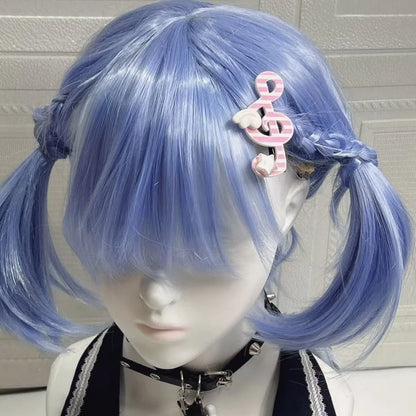 Kawaii trendy hair clips Musical Symbol Resin wings hair jewelry accessories y2k Unique Striped Star girls headband