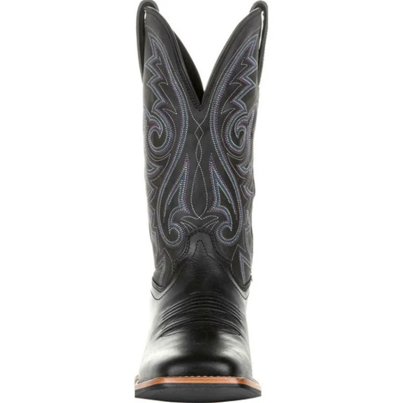 Mid-calf Western Boots Men Black Brown Cowboy Boots Handmade Leather Shoes for Men 2023 New Punk Man Women Unisex Riding Boots