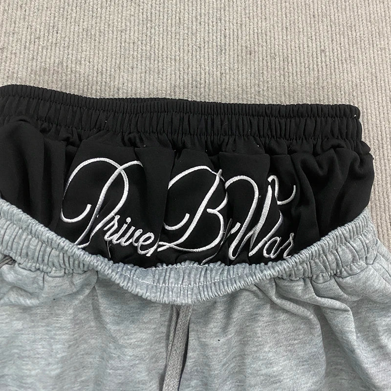 Summer Fashion Trend AK Printed Shorts Fake Two-Piece Double Waistband Casual Versatile Loose Five-Quarter Pants
