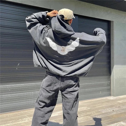 Kanye West Hoodie Men Women 1:1 High Quality Dove Print Season 6 Oversized Hooded