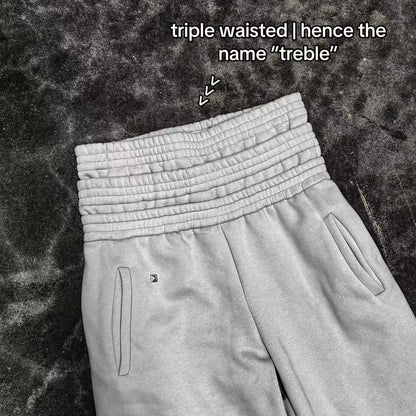Trendy National Flag Printed Double-Headed Sweatpants For Men And Women Wasteland Style High Waist Wide-Leg Casual Trousers