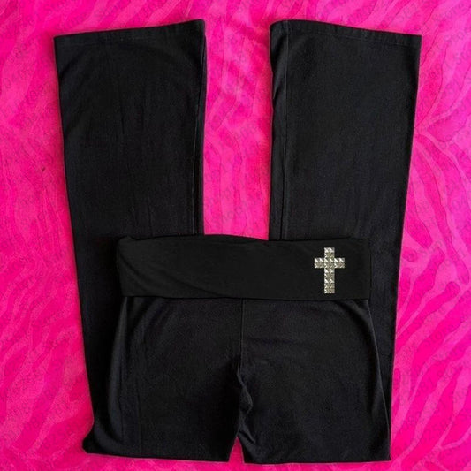 Harajuku rivet design fashionable Y2K pants retro streetwear hip-hop pants unique casual rock gothic wide leg pants punk cool