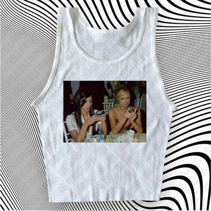 Fashion Letter Print Fairy Grunge Summer E-girl White Crop Top Slim 2000s Streetwear Harajuku Goth Short Sleeve T-shirts Y2k Top