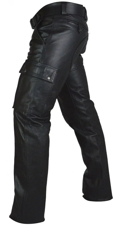 Men's Autumn Winter Pants Punk Retro Goth Slim Casual Long Pants Faux Leather Fashion Casual Solid Color Trousers Pencil Pants