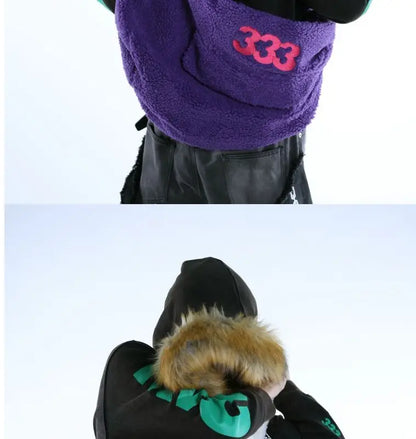 Women Fluffy Backpack Large Capcity Female Purple Y2k Sling Bag Men Casual Design Big Waist Bags 2024 Fashion Travel Backpacks