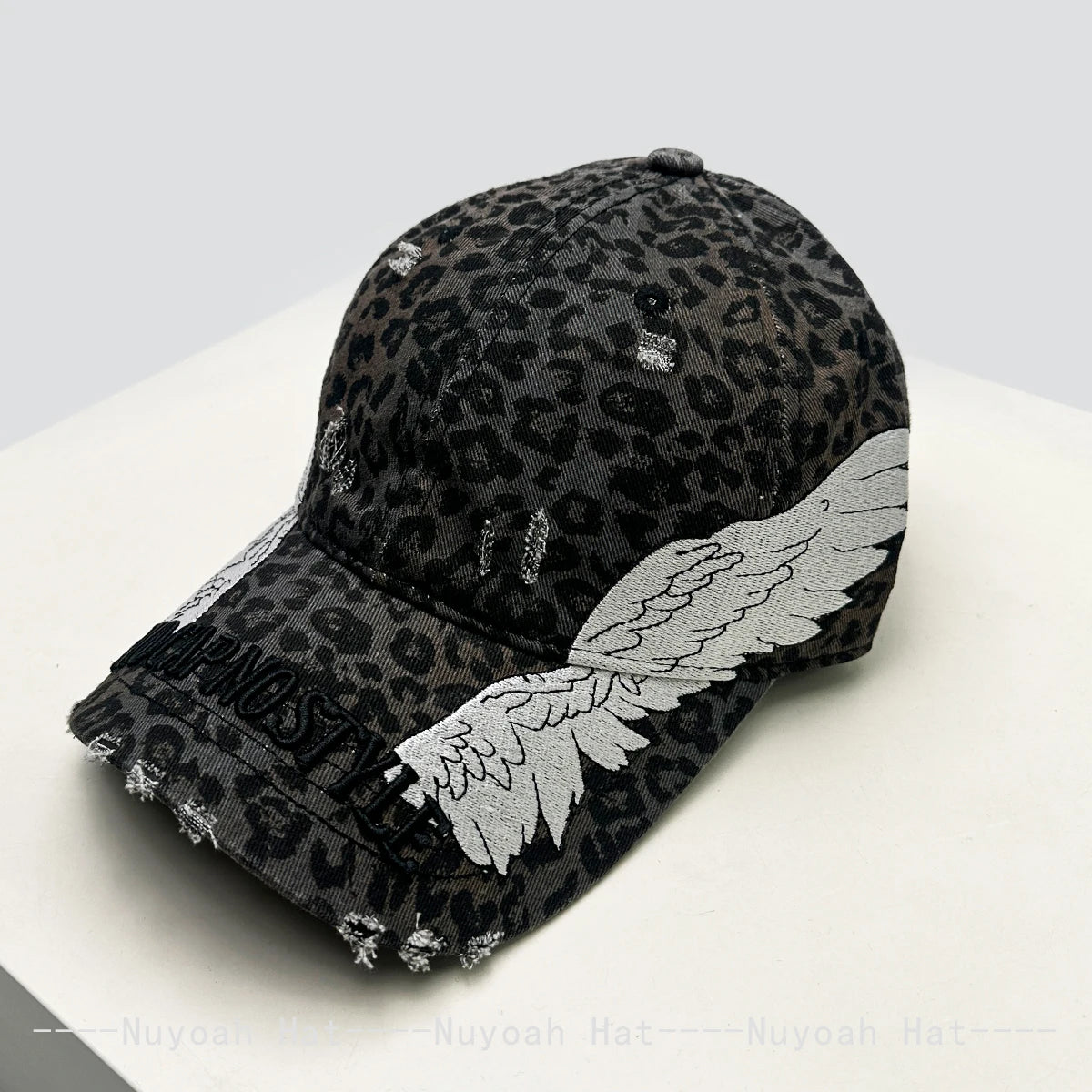 Korean Embroidered Letters Dual-bladed Angel Wings Baseball Hats New Men Women Sunshade Retro Versatile Fashion Peaked Caps ins