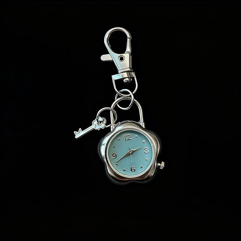 Original Hollow Heart Pocket Watch Chain keychain Design Steampunk Clock Vintage Necklace Pendant Jewelry Watch Men Women Gift