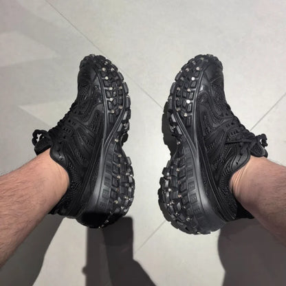 Fashion Brand Men's Or Women's Thick-soled Sports Shoes 2026 Spring New Rivet Design Couple Sports Shoes Breathable Casual Shoes