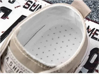 Shoes for Men 2025 New Men's Canvas Shoes High Top Casual Sneakers British Style Skateboarding Vulcanized Shoes Comfort Sneakers