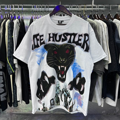 Praying Angel Shinning Diamond Cotton Short Sleeve Tshirts for Men and Women Crew Neck Loose Summer T-shirt Oversized Tees