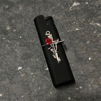 New high-end handmade retro cross outdoor lighter with metal grinding wheel and open flame portable lighter smoking gift
