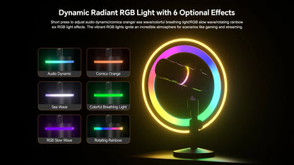 COMICA D10/D10 PRO RGB Cardioid USB/XLR Dynamic Desktop Gaming Mic Wired/Wireless Microphone for Streaming Interview Podcast