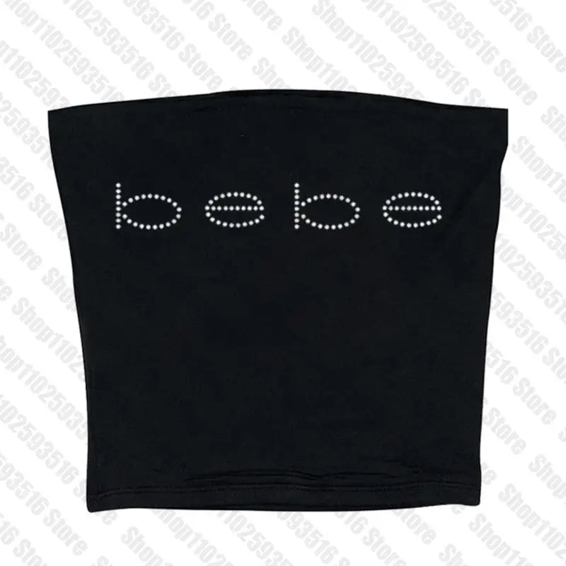 2000s Clothes Y2k Top Top for Women Baby Tees Tops Rhinestone T Shirts Women's T-shirts Female Clothing Kpop Gothic Kawaii Goth