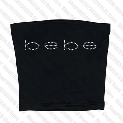 2000s Clothes Y2k Top Top for Women Baby Tees Tops Rhinestone T Shirts Women's T-shirts Female Clothing Kpop Gothic Kawaii Goth