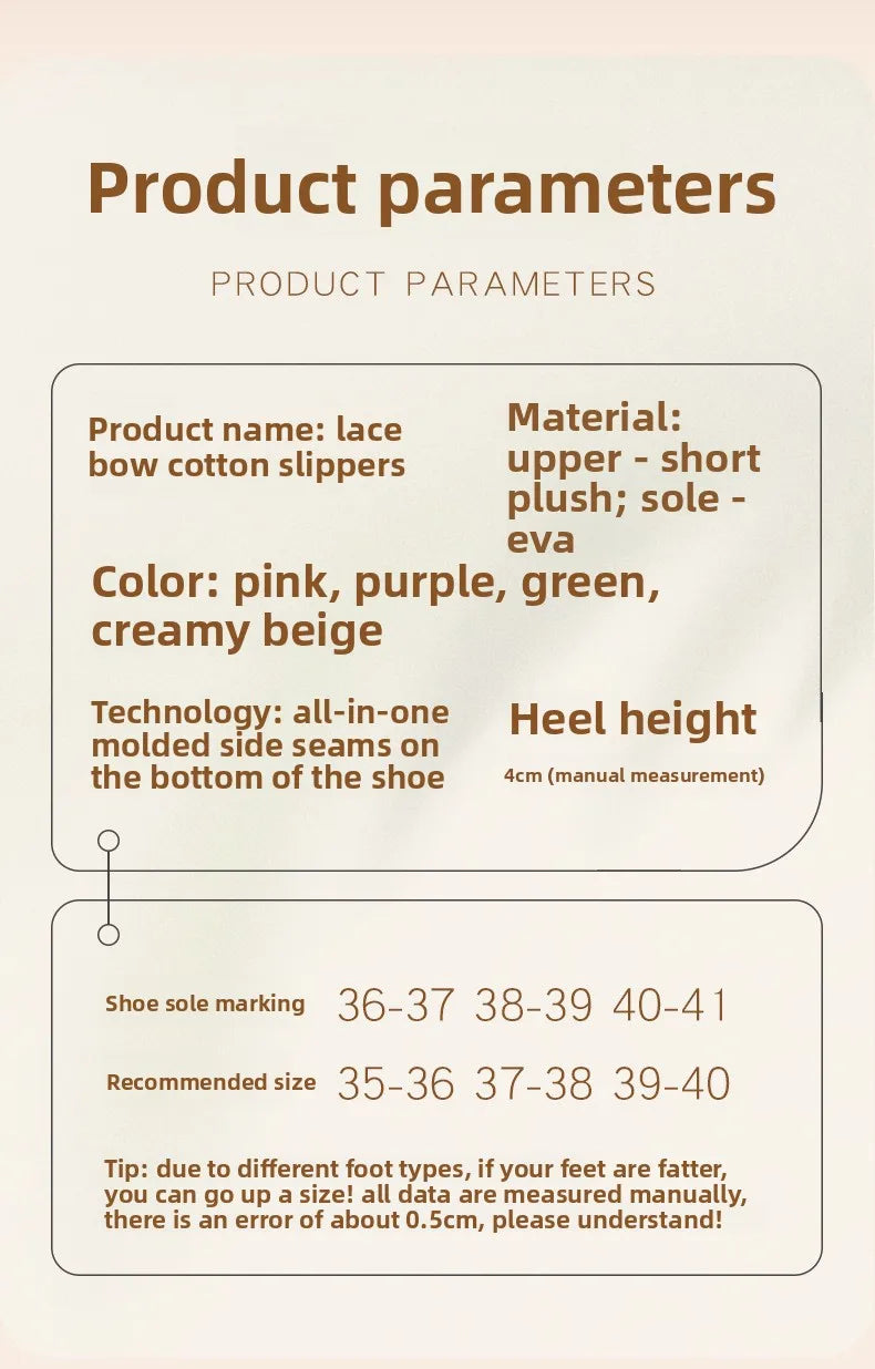 2026 New Women's Plush Slippers - Bow Detail Winter House Shoes, Ultra-Soft Non-Slip Indoor Slippers for Home&Maternity Comfort